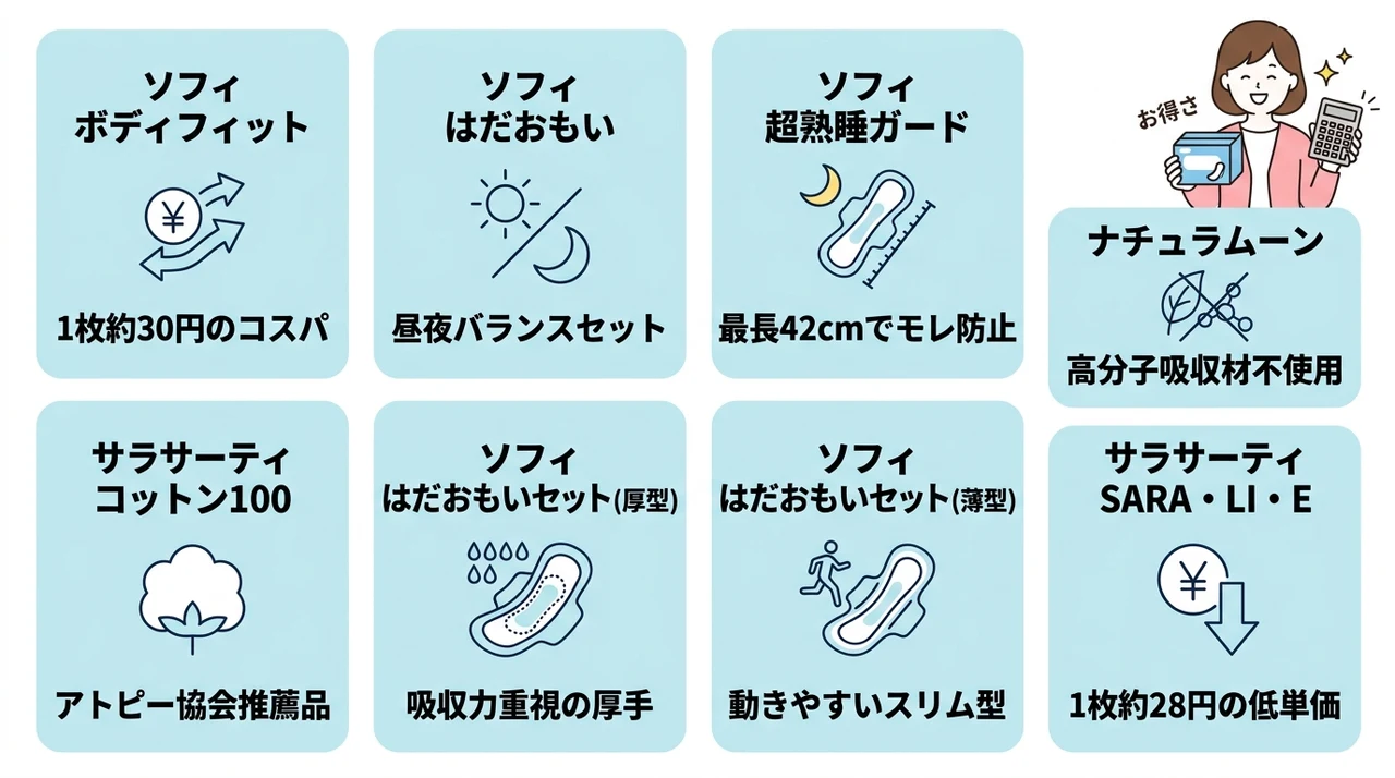 還元率が高い生理用品おすすめランキング8選