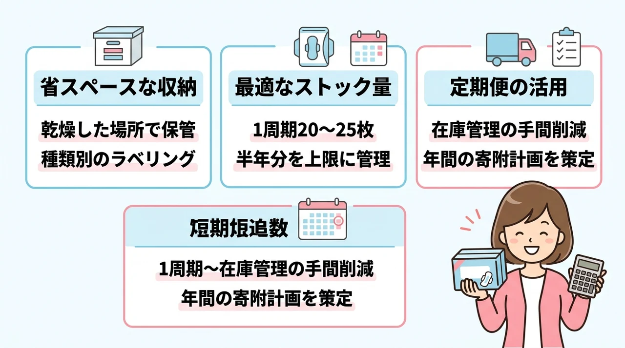 大容量セットの保管方法と最適な寄付サイクル
