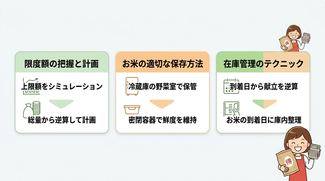 お米の定期便で家計を効率化する3つのコツ