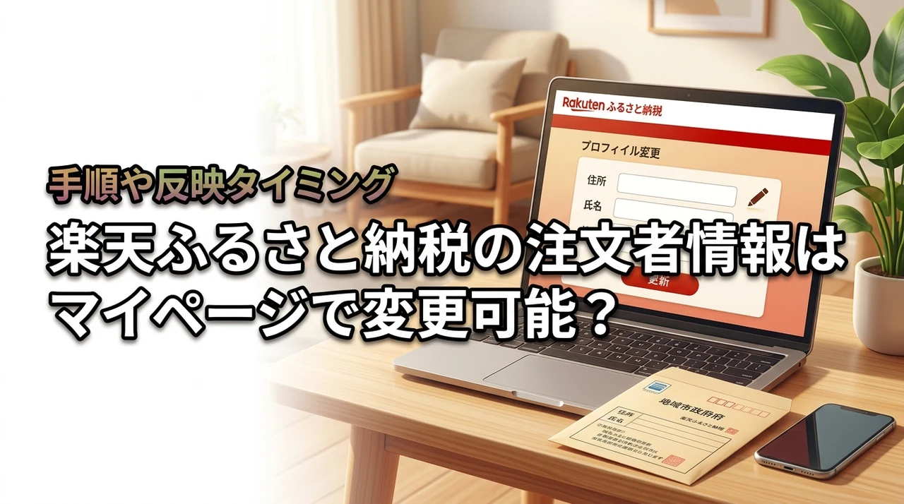 楽天ふるさと納税の注文者情報はマイページで変更可能？手順や反映タイミングをご紹介