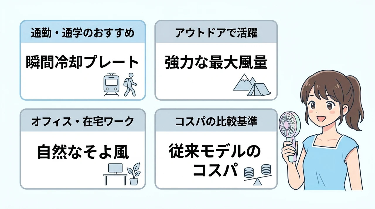 利用シーン別おすすめモデルと選び方