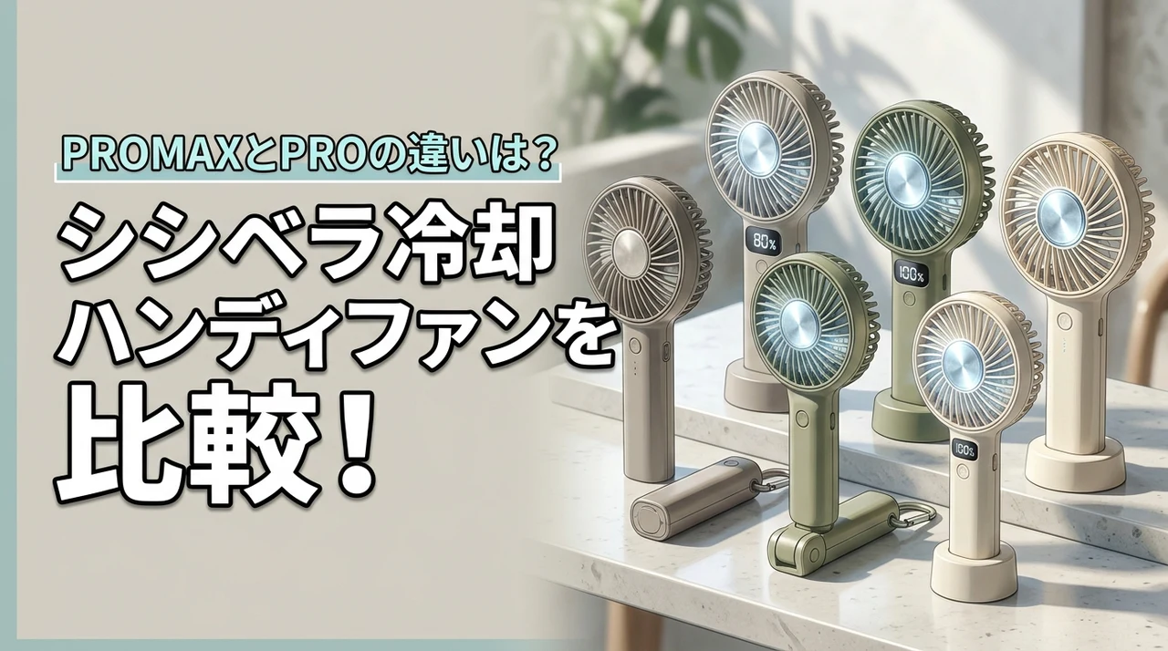 シシベラ冷却ハンディファンを比較！PROMAXと従来モデルPROの違いを10項目で徹底解説