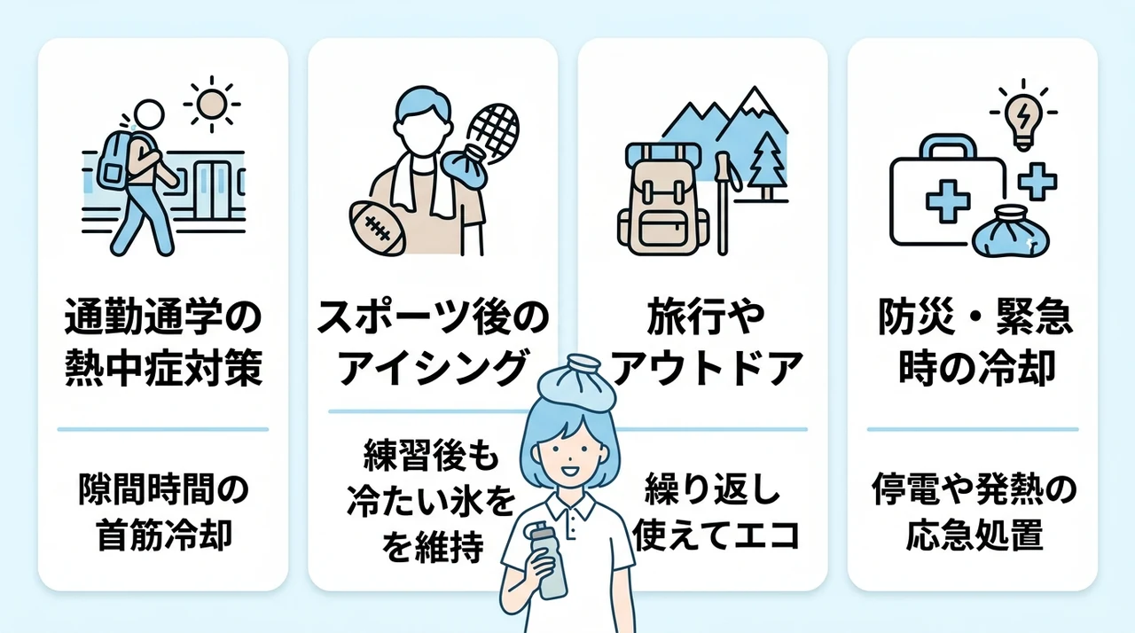外出先で役立つ魔法瓶氷嚢の活用術