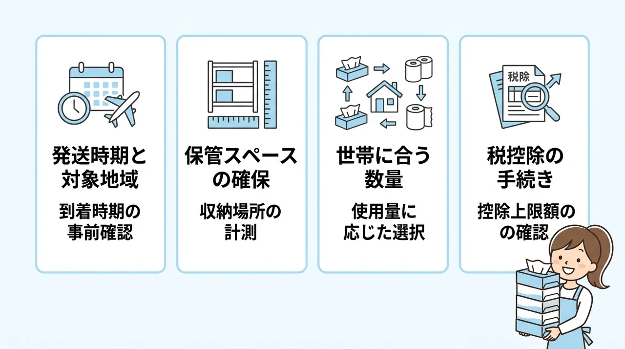 ふるさと納税でボックスティッシュを選ぶときの注意点