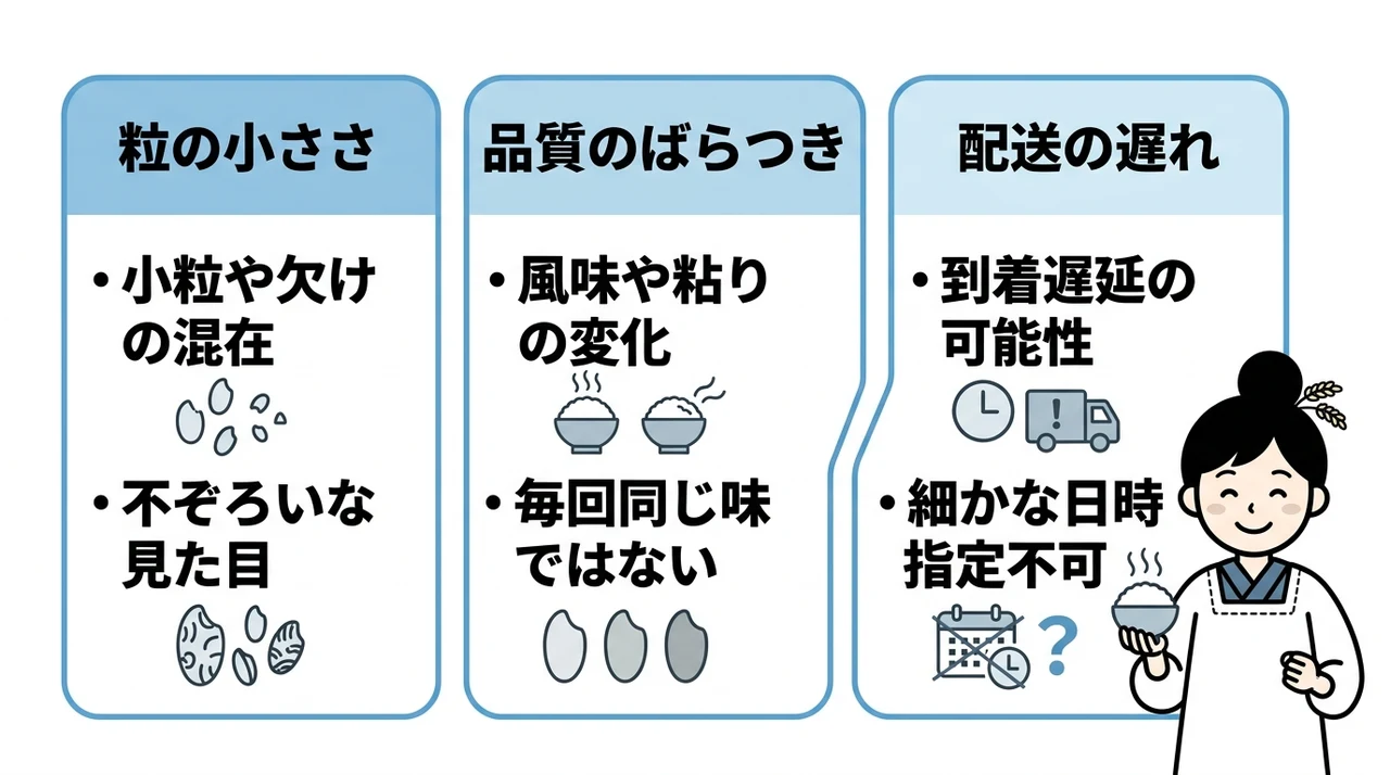 ふくきらり米のデメリットを確認