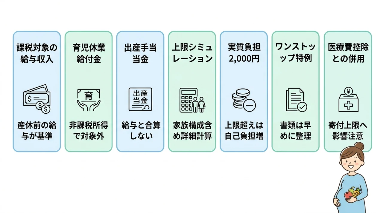 産休・育休中のふるさと納税上限額を計算